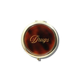 Hand-painted Drugs Handbag Hero Pill Compact: Tortoise