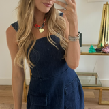 Double Take Romper - Dark  Denim