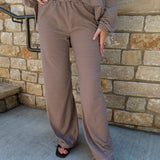 Easy Days Striped Lounge Pant- Mocha