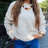 Oversized Piper Pullover Sweater - Natural