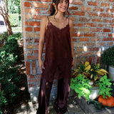 Jeiel Satin Pant - Brown