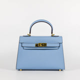 Jana Leather Satchel Bag- Royal Blue