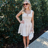 Daisy Eyelet Mini Dress - Pink