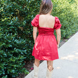 Crimson Kiss Mini Dress