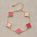 Colorful Charm Bracelet - Black/White/Gold