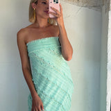 Ripple Effect Maxi Dress - Seafoam