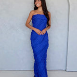 Ripple Effect Maxi Dress - Cobalt