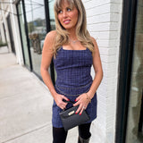 Midnight Tweed Mini Dress