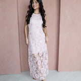 Blushing Petals Midi Dress