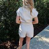 Clear Eyes Belted Romper