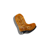 Hand-painted Western Cowboy Boot Claw Hair Clip | Eco: Brown