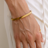 Chess Waterproof Gold Bangle Bracelet