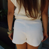 On The Go Mini Skort- White