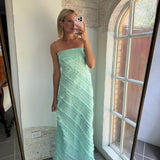Ripple Effect Maxi Dress - Seafoam