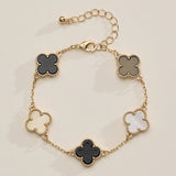 Colorful Charm Bracelet - Black/White/Gold