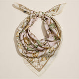 Silk-Feel Bold Artistic Scarf: Rose