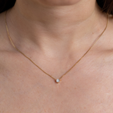 Waterproof 4mm Round Solitaire Necklace