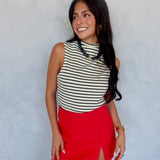 Brioche Mock Neck Knit Tank