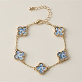 Colorful Charm Bracelet - White/Gold