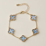 Colorful Charm Bracelet - Black/White/Gold