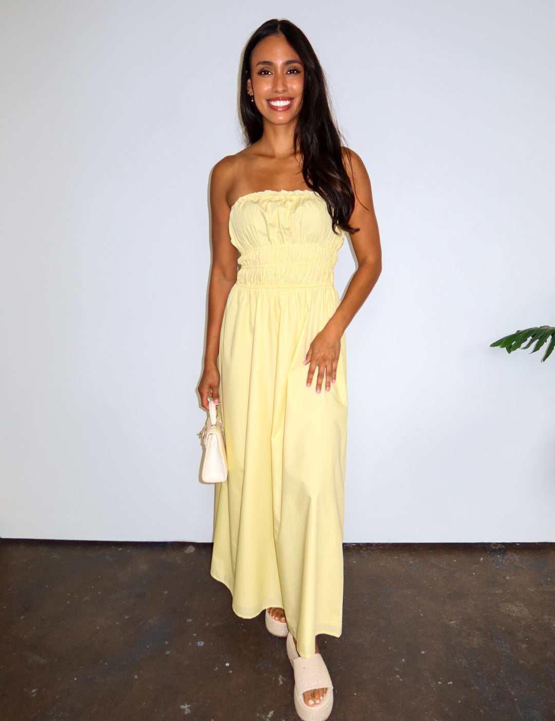 Sunbeam Yellow Poplin Maxi Dress