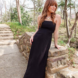 Sienna Strapless Maxi Dress - Black