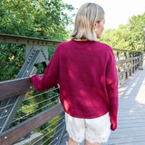 Oversized Piper Pullover Sweater - Wine