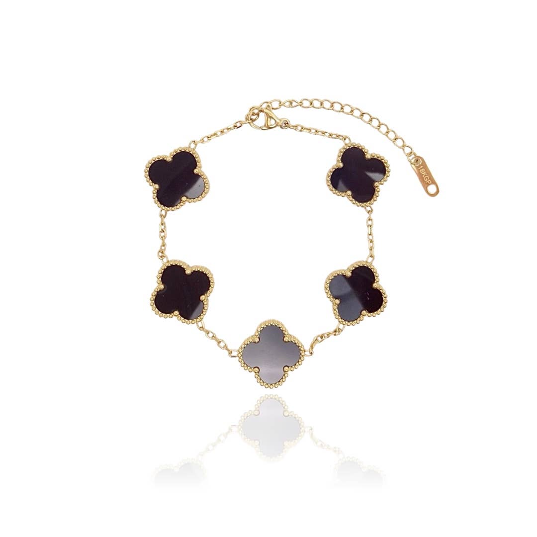 Clover Leaf Bracelet Black - Keepsake