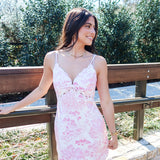 Sweet Scallop Mini Dress - Baby Pink
