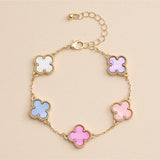 Colorful Charm Bracelet - White/Gold