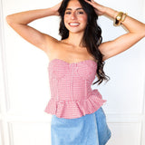 Berry Sweet Strapless Top