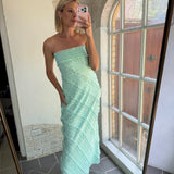 Ripple Effect Maxi Dress - Seafoam