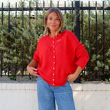 Piper Cardigan - Red