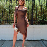 Tied Up Satin Dress