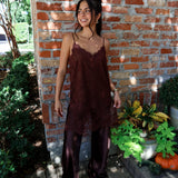 Jeiel Satin Pant - Brown