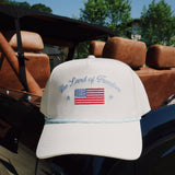 The Land of Freedom Flag Embroidered Trucker Hat