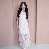 Blushing Petals Midi Dress