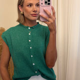 Everyday Tank Cardigan - Kelly Green