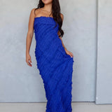 Ripple Effect Maxi Dress - Cobalt