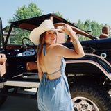 Lake Day Denim Romper