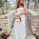 Sienna Strapless Maxi Dress - Khaki