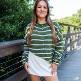 Piper Cardigan - Olive / Blue