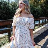 Bouquet Smocked Mini Dress