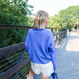 Oversized Piper Pullover Sweater - Royal Blue