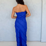 Ripple Effect Maxi Dress - Cobalt