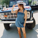 Double Take Romper - Denim