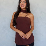 Cocoa Choker Neck Top