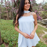 Satin Sky Romper