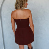 Strut In Style Romper- Chocolate