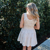 Daisy Eyelet Mini Dress - Pink